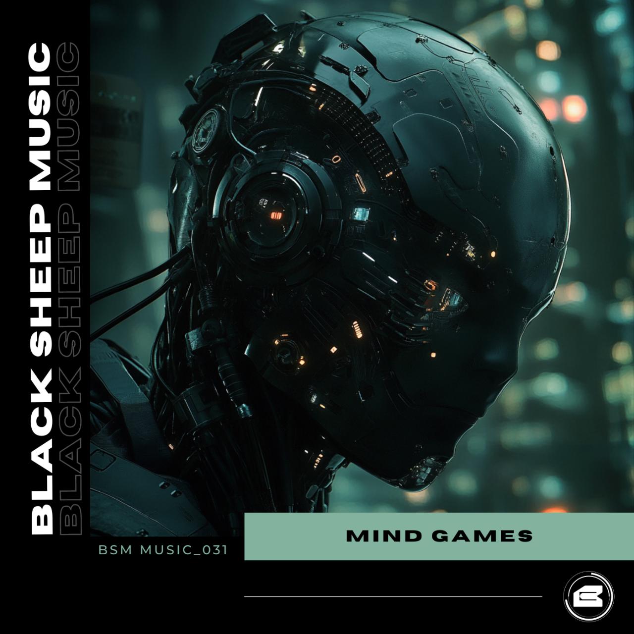 Cover art for the production music album Mind Games by Blacksheep Music.