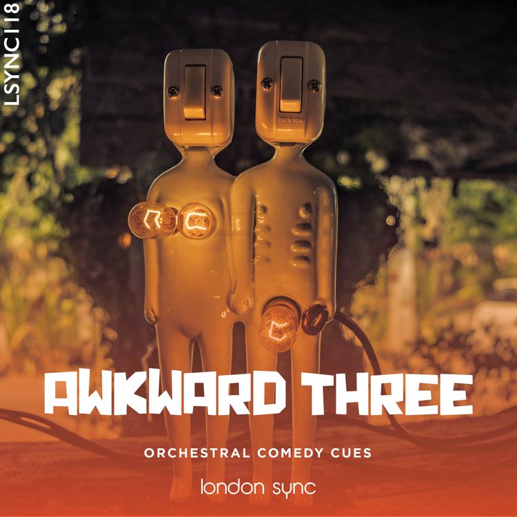 Cover art for the production music album Awkward Three by London Sync.