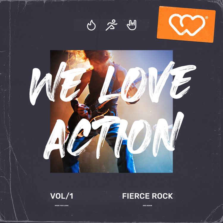 Cover art for the production music album Fierce Rock by Beats Bakery.